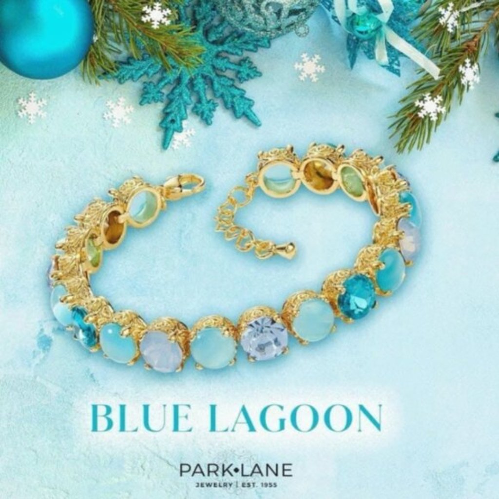 Park Lane Authentic Blue Lagoon Impression Tennis Bracelet! Firm!!!
